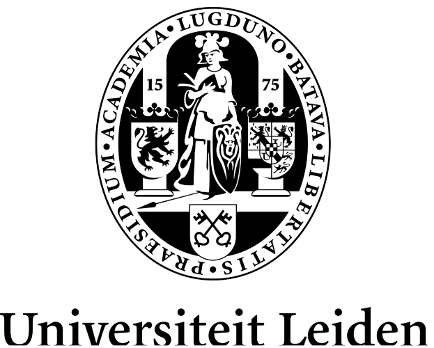 Logo of Universiteit Leiden with a circular emblem and text below